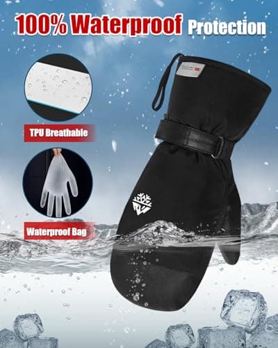 RIGWARL Waterproof Thermal Ski Mittens for Men & Women