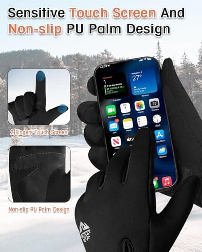 Rigwarl Winter Windproof Thermal Touch Screen Gloves for Cold Weather Activities
