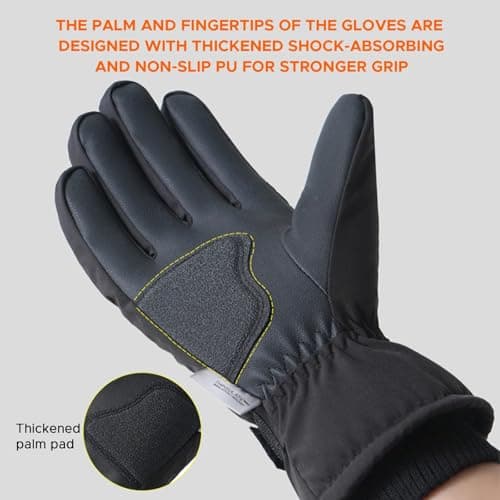 X W EI UNION Winter Warm Touchscreen Gloves Men Women Waterproof Windproof Cold Weather Outdoor Sports