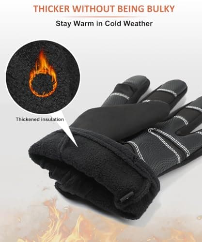 WANSENAMZ Winter Zipper Gloves Touch Screen Anti-SlipWarm Cold Weather Ski Cycling
