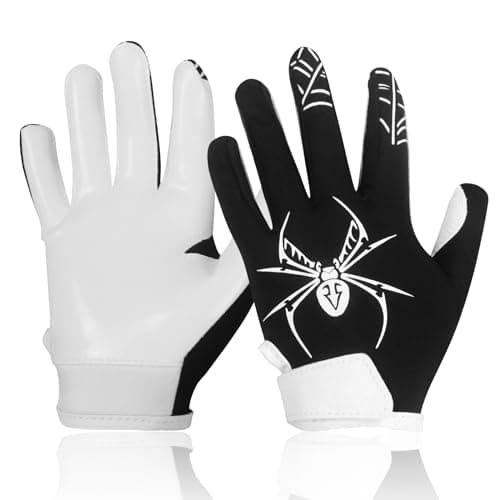 Youth Football Gloves with Silicone Grip for Enhanced Play — Spider