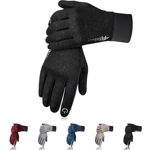 Winter Gloves for Women and Men - Warm, Windproof, Touchscreen, Snow Skiing Thermal Liners - for Cycling, Running, Driving, Walking, Hiking, and Commuting.