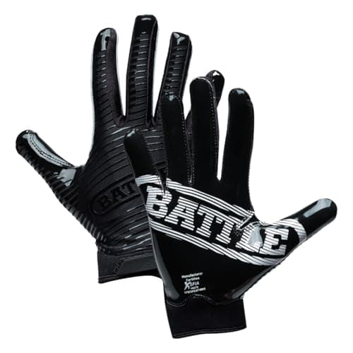 Doom 1.0 Ultra Stick Wide Receiver Football Gloves — Black
