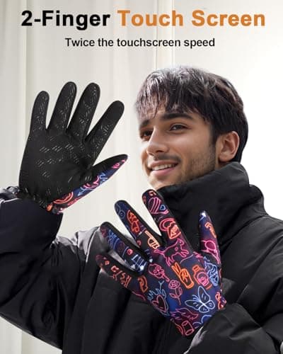 RIGWARL Upgraded Wool Winter Gloves, Touch Screen Compatible, Men & Women, Waterproof, Perfect for Running, Hiking & Ski