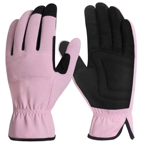 RIGWARL Tear Resistant Safety Gloves for Men and Women, Thick Padding, Wood & Warehouse Protection — Basic Pink- (65% Wear-resistant)