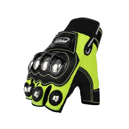 Air Flow Motorcycle Gloves for BMX, MX, ATV, MTB Racing — Green