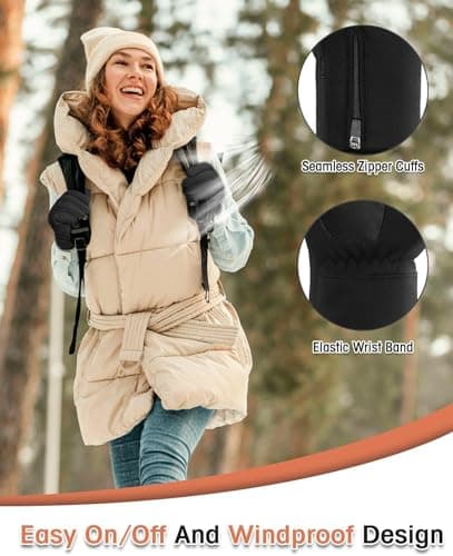 Rigwarl Winter Windproof Thermal Touch Screen Gloves for Cold Weather Activities