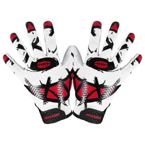 Sticky Football Gloves for Youth Boys and Girls — White