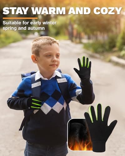 RIGWARL Winter Water Repellent Anti-Slip Cycling Gloves for 3-6 Year Old Boys and Girls
