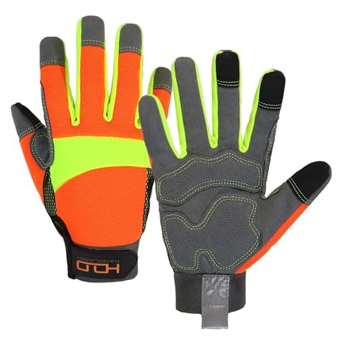 AIGEVTURE Women's Breathable Touch Screen Gloves, Pink, Large — Hi-vis