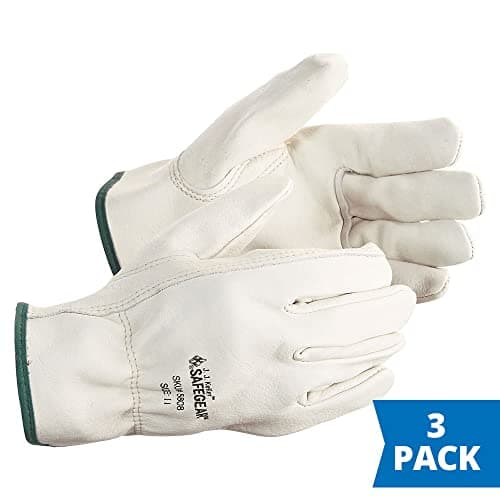 J. J. Keller SAFEGEAR Cowhide Leather Work Gloves with Keystone Thumb
