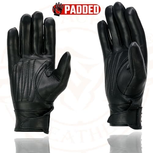 Milwaukee MG7760 Black Leather Gel Palm Women's Motorcycle Gloves