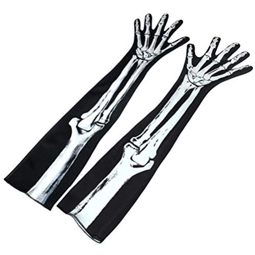 BESTOYARD Scary Halloween Skull Ghost Gloves Cosplay Accessories