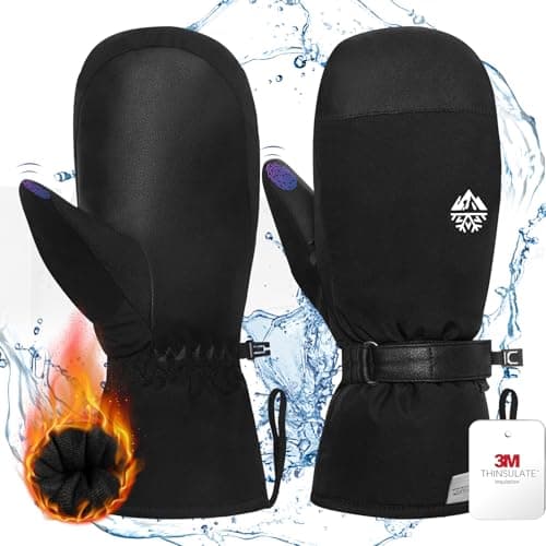 RIGWARL Waterproof Thermal Ski Mittens for Men & Women