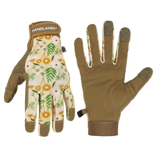 AIGEVTURE Women's Breathable Touch Screen Gloves, Pink, Large — Khaki-garden/Work