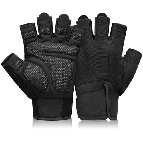 Breathable Workout Gloves for Men and Women - Wrist Support, Black - Weightlifting, Cycling, Gym Training