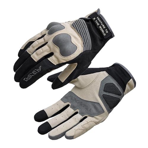 VXW Full Finger Touchscreen Motorcycle Gloves for Men and WomenBMX ATV MTB — Grey