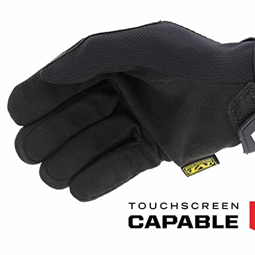 Mechanix Wear Original Synthetic Leather Safety Gloves, Durable Touchscreen Capable, Black, X-Large