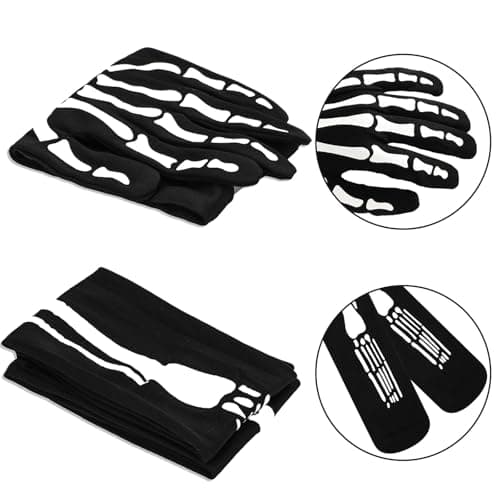 JarThenaAMCS Glow in the Dark Halloween Skeleton Gloves Set