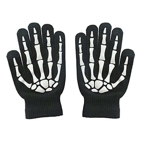 Jiuhong Halloween Luminous Skeleton Gloves for Men and Women — Full Finger