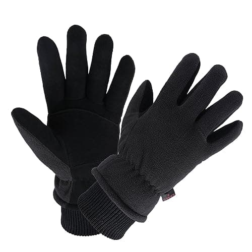 OZERO Winter Gloves for Men and Women | Deerskin Suede & Insulated Polar Fleece