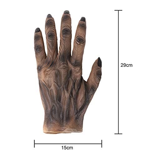 MioCloth Scary Halloween Skeleton Claw Hand Gloves Costumes for Adults