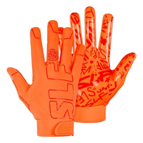 Sticky Football Gloves for Receivers — Orange
