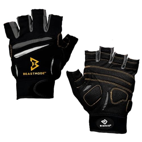 Bionic Men's Beastmode Half-Finger Gloves for Gym Workout