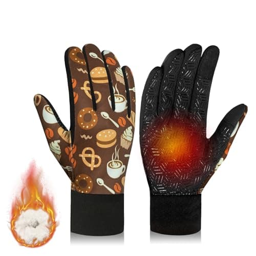 RIGWARL Upgraded Wool Gloves for Men & Women, Touch Screen Compatible, Waterproof Winter Gifts — 112 Plus-(75% Warm&water-resistant)-brwon