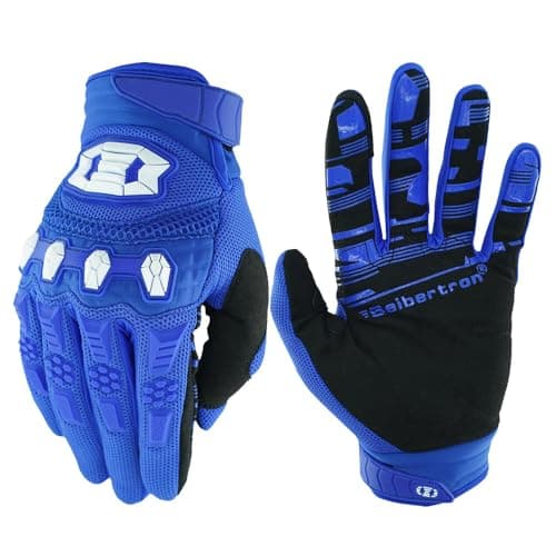 Seibertron Full Finger Motocross Racing Gloves Touch Recognition — Blue