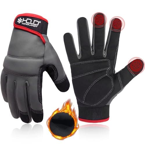 HANDLANDY Touch Screen Utility Gloves for Men & Women — Grey- Insulated