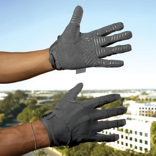 TACLAB Reaper Wolf Gray Skeleton Gloves - Lightweight for Airsoft, Paintball, Cycling, Motorcycle