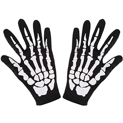 Unisex Skull Skeleton Gloves for Men Women & Kids Cosplay Costumes