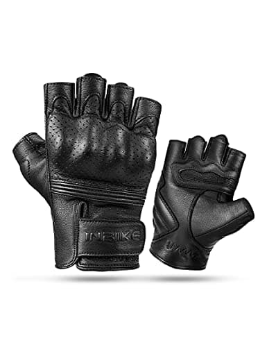 INBIKE Summer Breathable Goat Leather Motorcycle Gloves