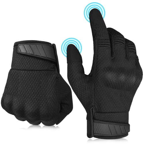 OOPOR Men's & Women's Fingerless Cycling Gloves - Black
