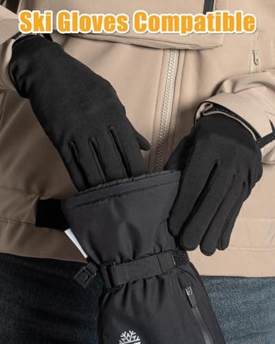 Lightweight Touch Screen Gloves for Winter Skiing, Hiking, Cycling - Anti-Slip, Warm Liners