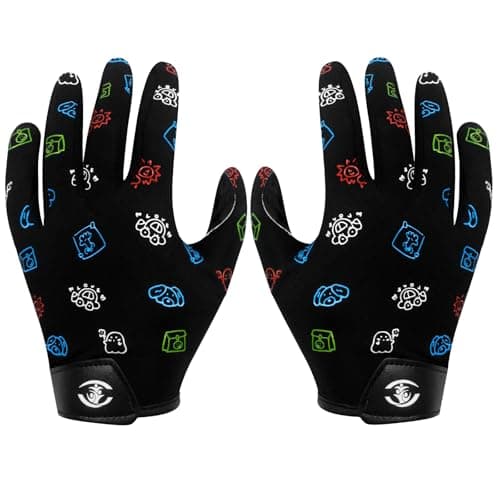 Youth Silicone Grip Football Gloves for Boys — Cute Pattern