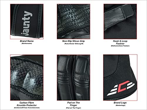 Winter Waterproof Touchscreen Motorcycle Gloves for Men and Women Black