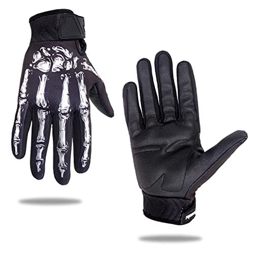 Winter Motorcycle Work Gloves for Men and Women with Touchscreen, Flexible Breathable Fit — White