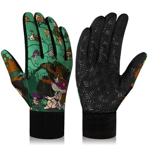 RIGWARL Upgraded Wool Winter Gloves, Waterproof & Touch Screen Compatible, Perfect Gifts for Men and Women — 112 Plus-(75% Warm&water-resistant)-Mushroom beast