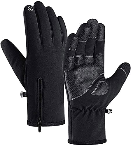 Jeniulet Men's 100% Waterproof Winter Gloves -30℉ Warm Windproof Touch Screen