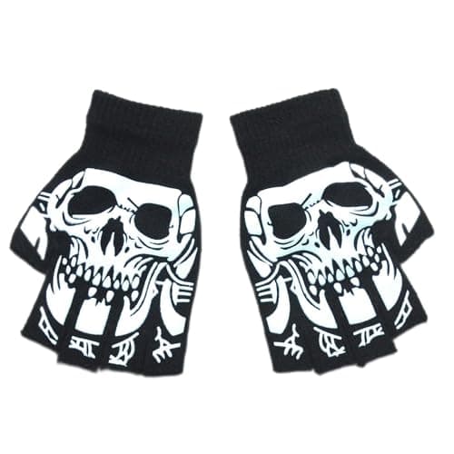 Jiuhong Halloween Luminous Skeleton Gloves for Men and Women — Grimaces