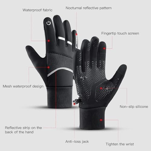 KynciLOR Thermal Winter Gloves with Touchscreen for Men and Women Anti-Slip Grip