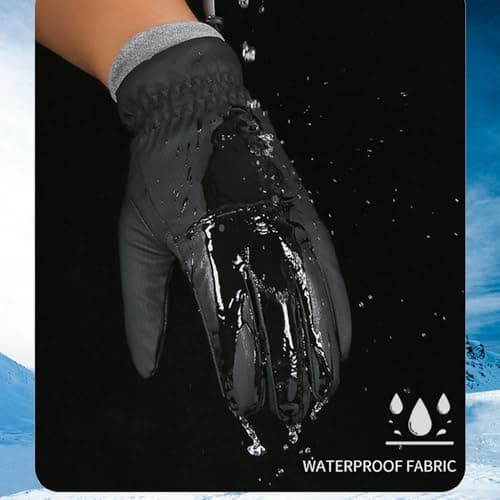 Warm Water-Repellent Winter Ski Gloves for Men & Women Anti-Slip Touchscreen Cold Weather Gloves