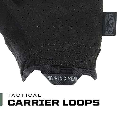 Mechanix Wear Tactical Vent Gloves, Touch Capable, High Dexterity, Airsoft, Paintball, Field Work, Men's Black Large