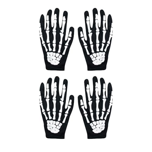 VEAGINS Halloween Skeleton Gloves for Adult Cosplay Party