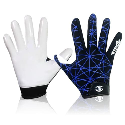 Youth Football Silicone Grip Gloves for Kids: Enhance Ball Control — XK -Blue
