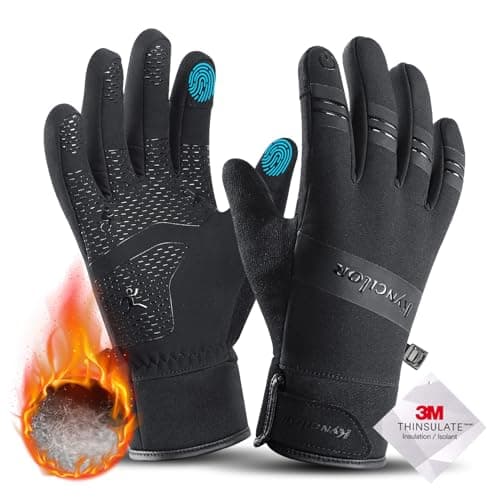 KynciLOR Women's Waterproof Winter Gloves for Cold Weather Snow Touchscreen Compatible