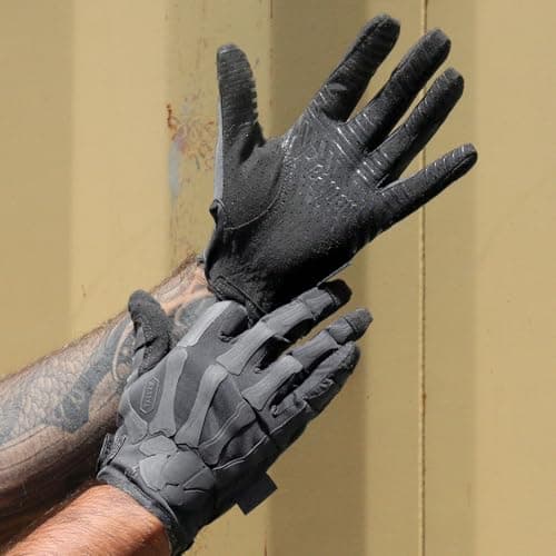TACLAB Reaper Wolf Gray Skeleton Gloves - Lightweight for Airsoft, Paintball, Cycling, Motorcycle