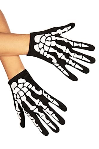 Tipsy Elves Spooky Halloween Skeleton Gloves — Black Classic Skeleton Gloves